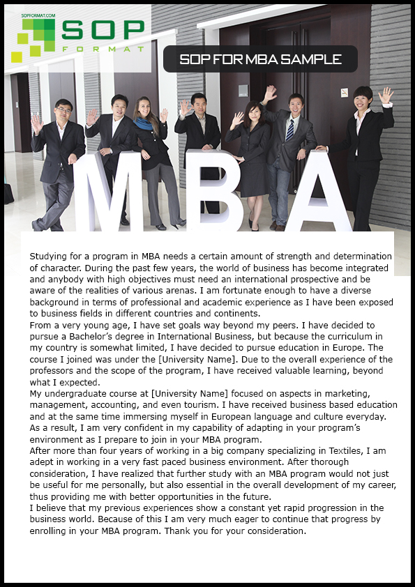 mba sop for freshers