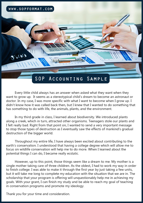 sop accounting sample