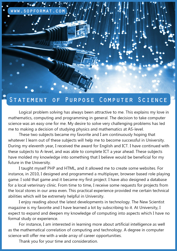 thesis statement computer science