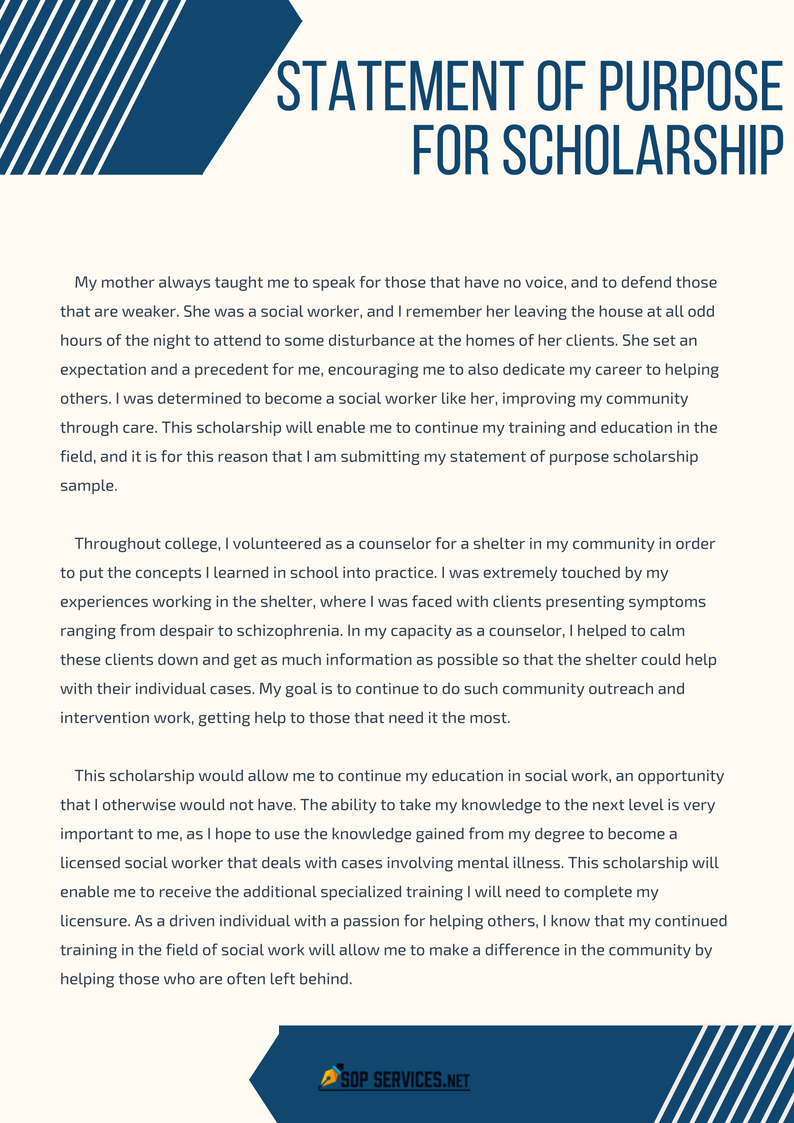 Scholarship Personal Statement